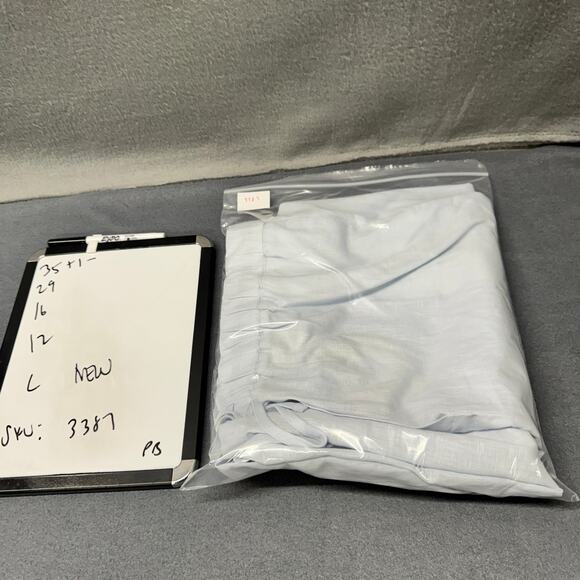 Calvin Klein Pants Womens Large Pale Blue Wide Leg High Rise COMFY Coastal NEW - Picture 14 of 14